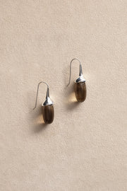 Dripping Stone Earrings in Smoky Quartz - Sophie Buhai