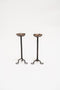 Sophie Buhai - ANONYMOUS, PAIR OF METAL CANDLESTICKS, C. 1950
