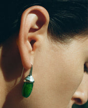 Dripping Stone Earrings in Jade - Sophie Buhai