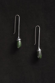 Long Dripping Stone Earrings in Jade - Sophie Buhai