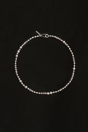 Mermaid Pearl Necklace in Red Silk, 16in - Sophie Buhai