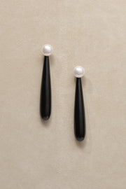 Large Angelyne Earrings in Onyx - Sophie Buhai