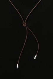 Elegant Shoelace Choker in Vegan Leather - Sophie Buhai