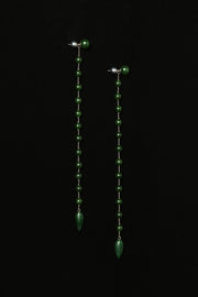 Long Phoenician Earrings in Jade - Sophie Buhai