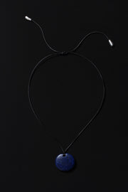 Small Full Moon Pendant in Lapis - Sophie Buhai