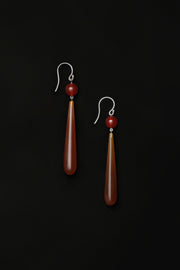 Long Isadore Earrings in Carnelian - Sophie Buhai