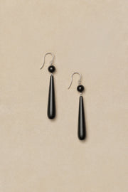 Long Isadore Earrings in Onyx - Sophie Buhai