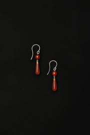 Tiny Isadore Earrings in Carnelian - Sophie Buhai