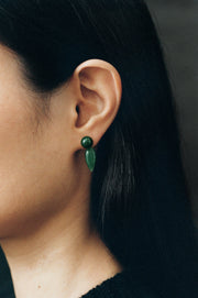 Tiny Phoenician Earrings in Jade - Sophie Buhai