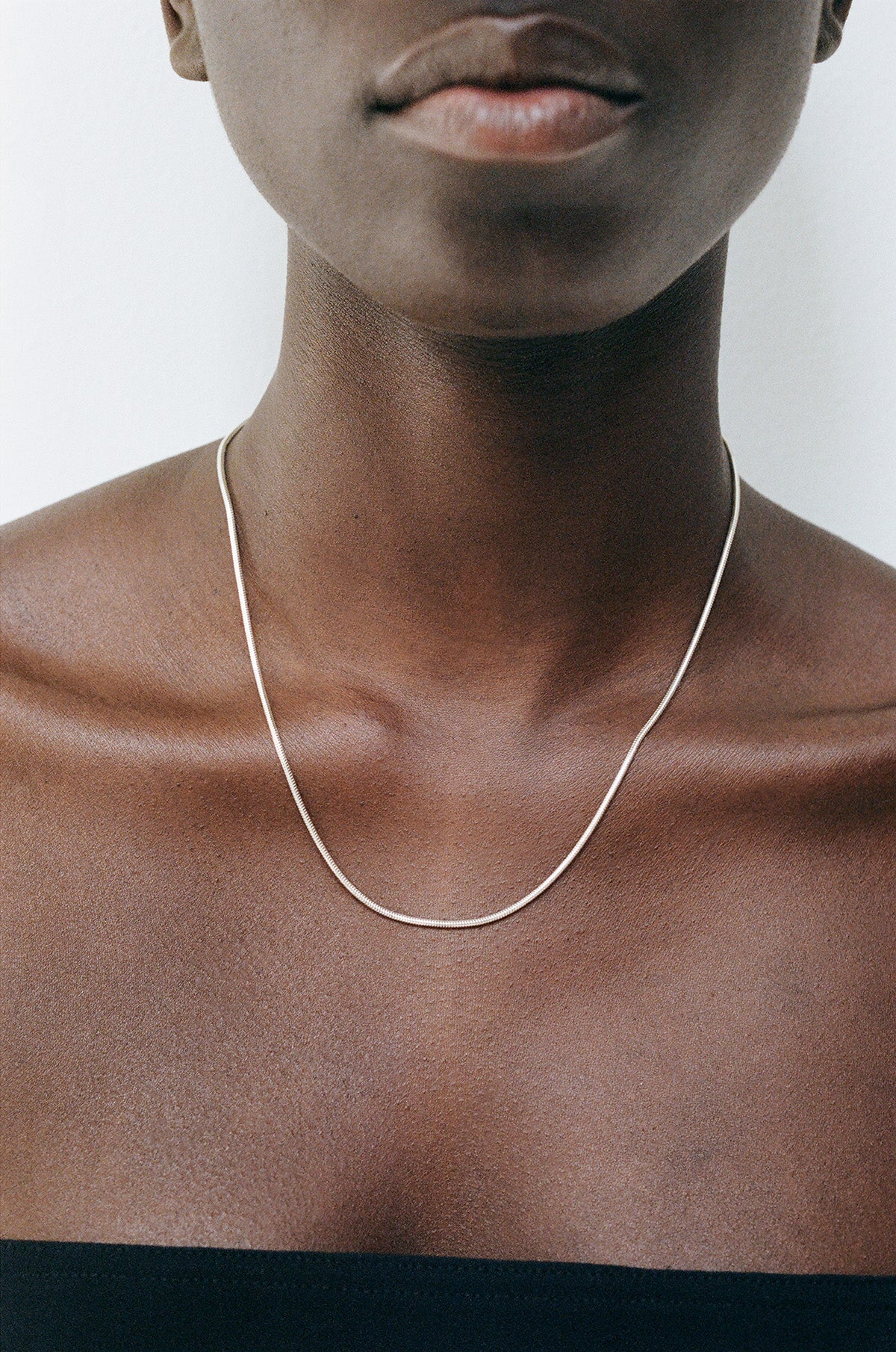 Thin Serpent Chain, 18in Gold Vermeil