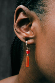 Tiny Isadore Earrings in Carnelian - Sophie Buhai