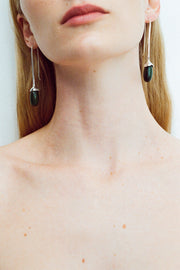 Long Dripping Stone Earrings in Jade - Sophie Buhai