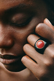 Carnelian Moon Ring - Sophie Buhai