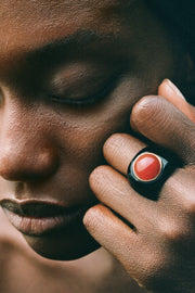 Carnelian Moon Ring - Sophie Buhai
