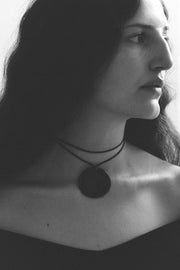 Medium Full Moon Pendant in Onyx - Sophie Buhai