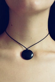 Small Full Moon Pendant in Onyx - Sophie Buhai