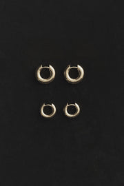 18k Gold Bagel Hoops - Sophie Buhai