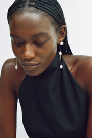 GOLD SMALL PEARL DROP EARRINGS - Sophie Buhai