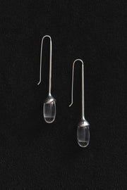 Long Dripping Stone Earrings in Quartz - Sophie Buhai