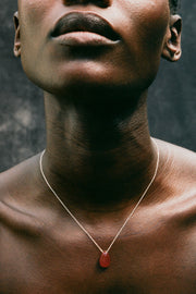 Tiny Egg Pendant in Carnelian - Sophie Buhai