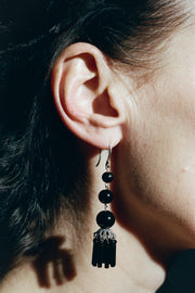Triplet Flamenco Earrings, Onyx - Sophie Buhai