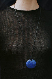 Medium Full Moon Pendant in Lapis - Sophie Buhai