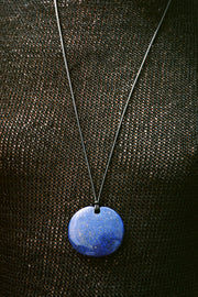 Medium Full Moon Pendant in Lapis - Sophie Buhai