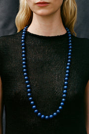 Long Everyday Boule Necklace in Lapis - Sophie Buhai