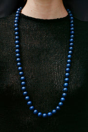 Long Everyday Boule Necklace in Lapis - Sophie Buhai