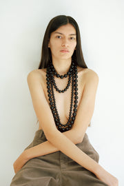 LONG EVERYDAY BOULE NECKLACE IN ONYX - Sophie Buhai