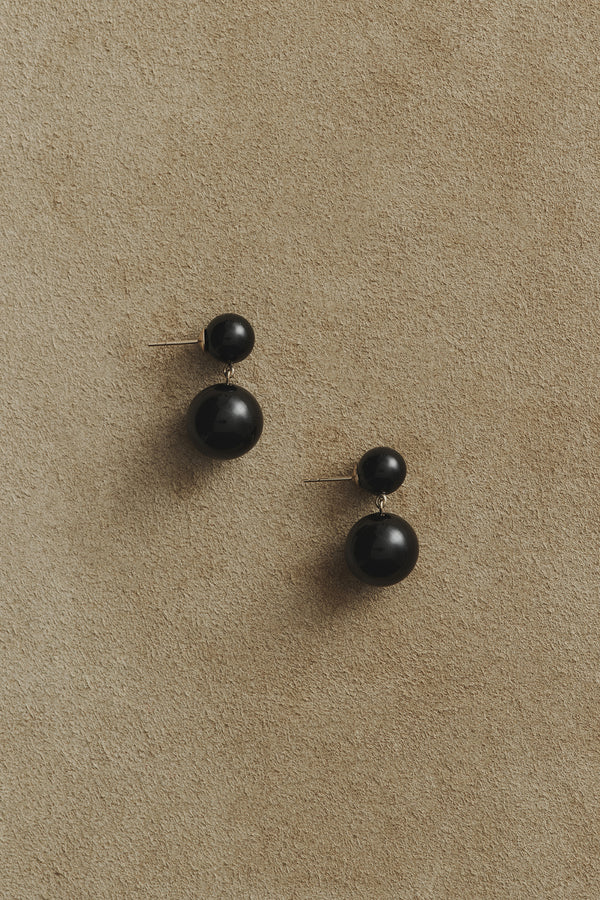 EVERYDAY BOULE EARRINGS IN ONYX - Sophie Buhai