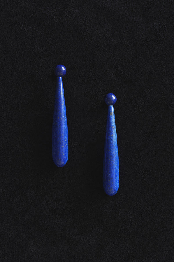 Large Angelika Earrings in Lapis - Sophie Buhai