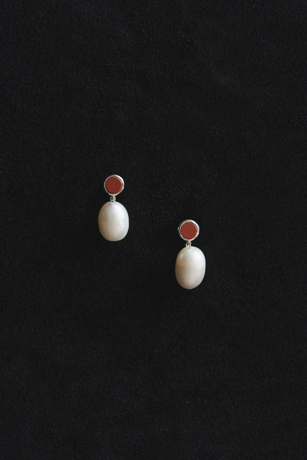 Neue Pearl Earrings in Jasper - Sophie Buhai