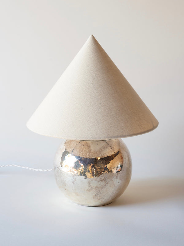 Sophie Buhai - CHRISTOFLE, HAMMERED SILVER TABLE LAMP C. 1930