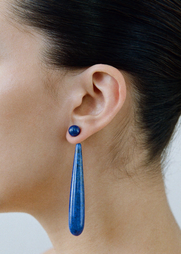 Large Angelika Earrings in Lapis - Sophie Buhai
