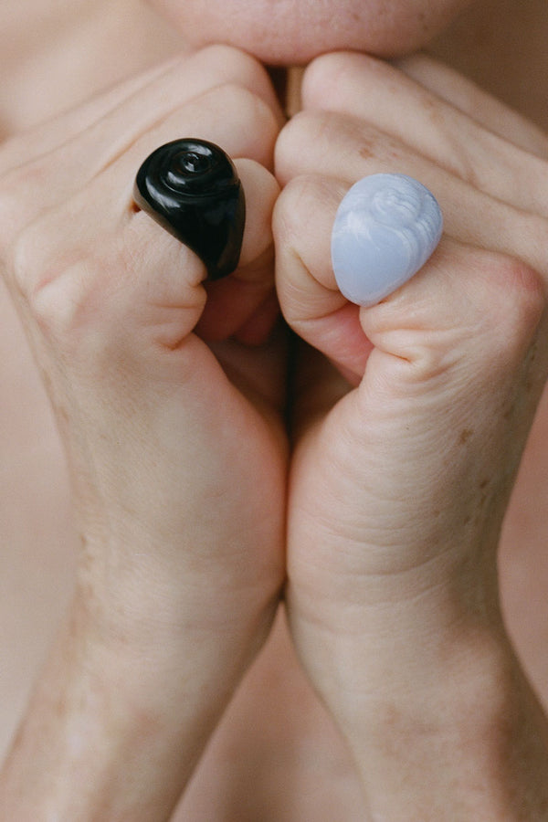 Chalcedony Nautilus Ring - Sophie Buhai