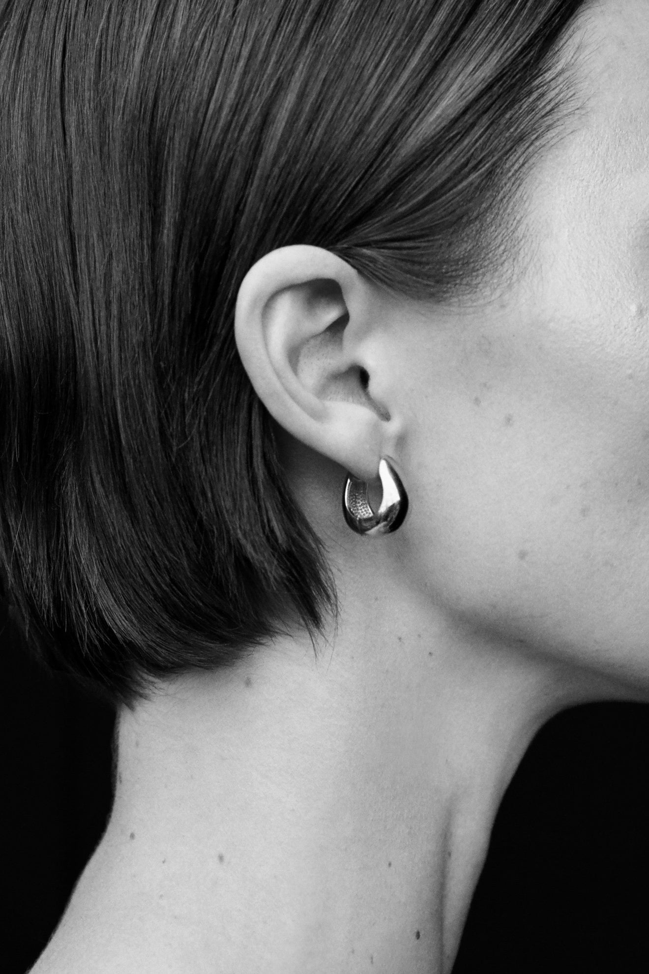 silver hoop earrings