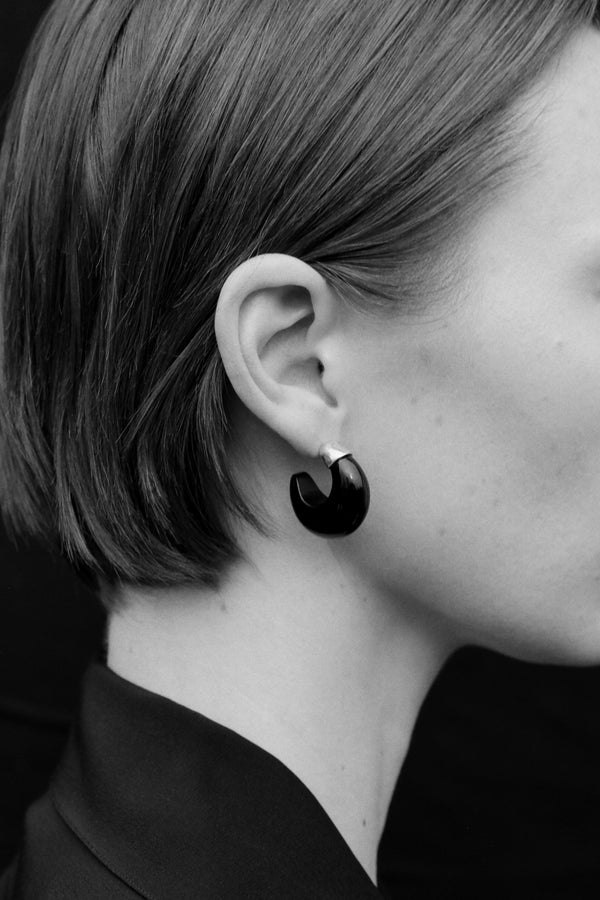 ONYX DONUT HOOPS - Sophie Buhai