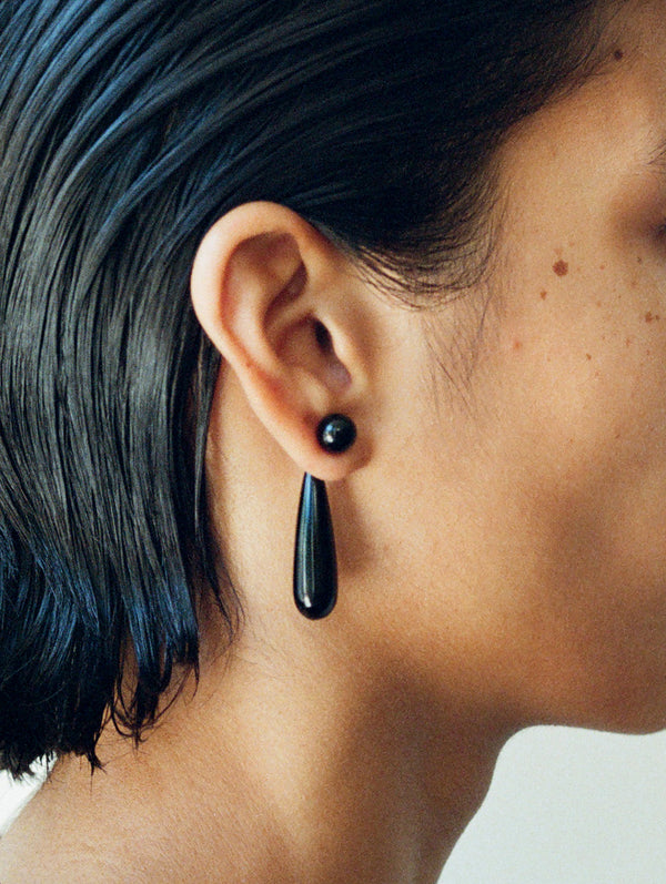 Sophie Buhai - SMALL ANGELIKA EARRINGS IN ONYX