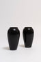 Sophie Buhai - PAIR OF BLACK CERAMIC VASES. JEAN BAPTISTE GAZIELLO, C. 1930