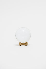 ITALIAN, CRYSTAL BALL WITH BRASS STAND, C. 1960 - Sophie Buhai