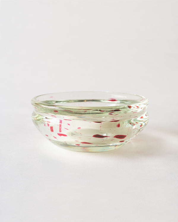 Sophie Buhai - ANDRÉ THURET GLASS BOWL WITH RED INCLUSIONS C. 1930